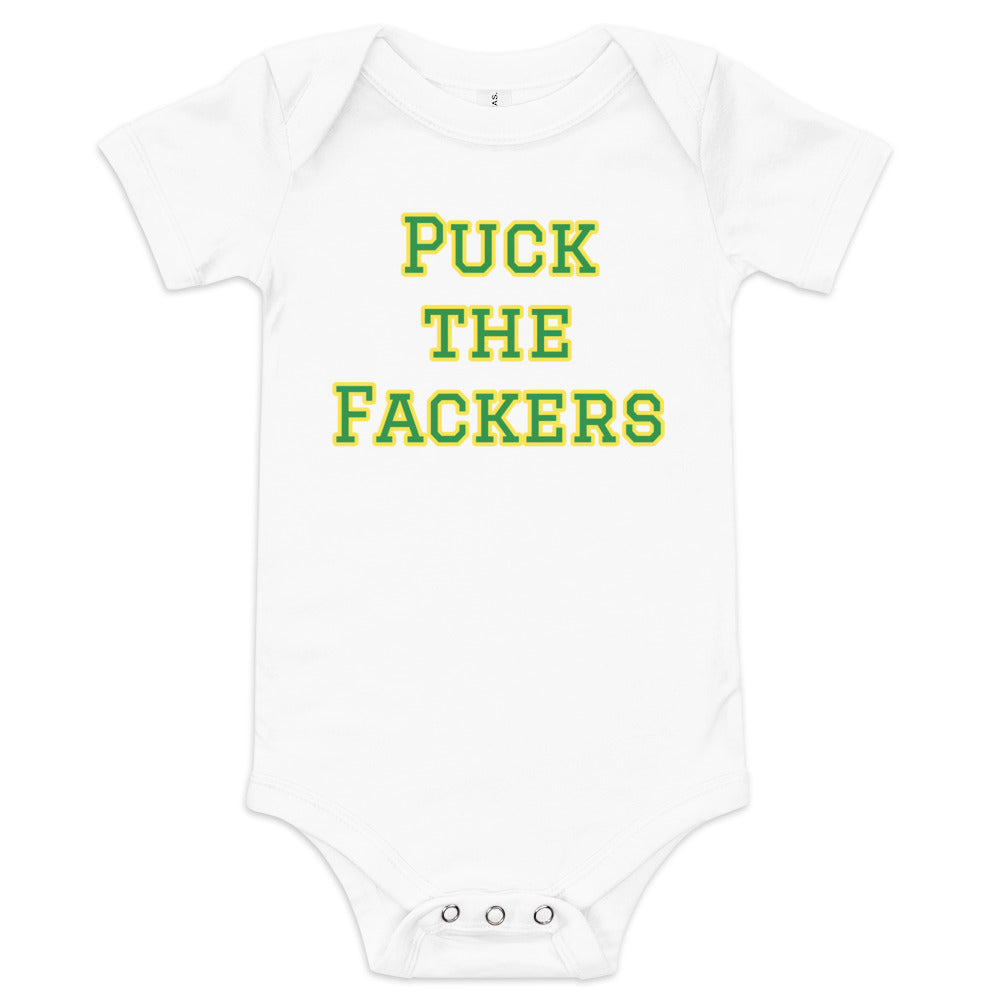 Baby short sleeve one piece Puck the Fackers
