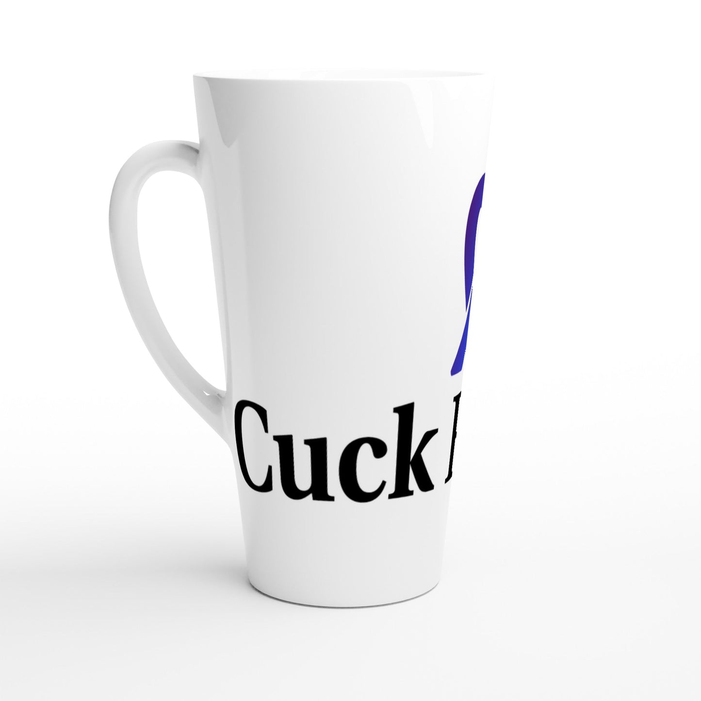 Cuck Fancer White Latte 17oz Ceramic Mug