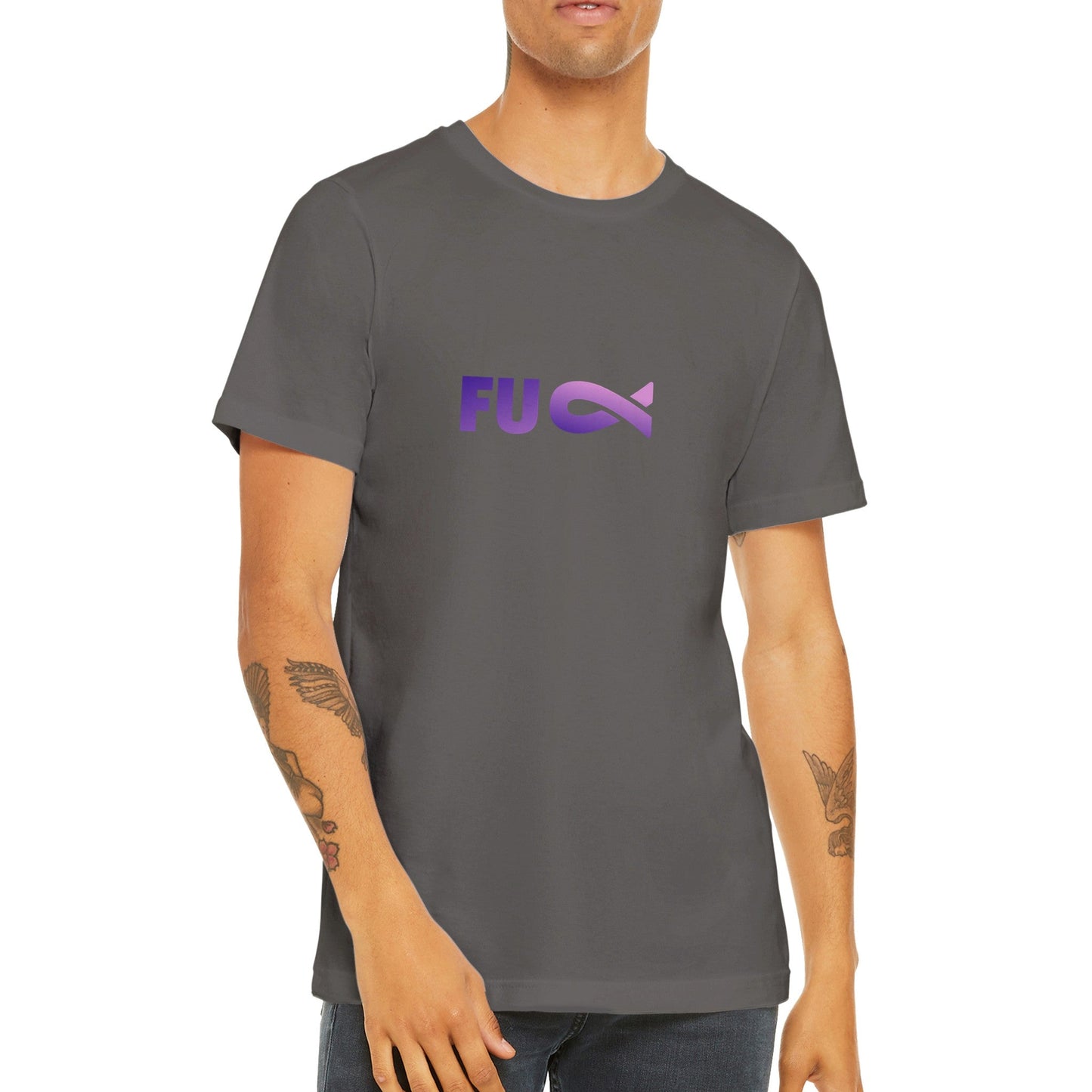 FU Cancer Premium Unisex Crewneck T-shirt (Fuck Cancer)