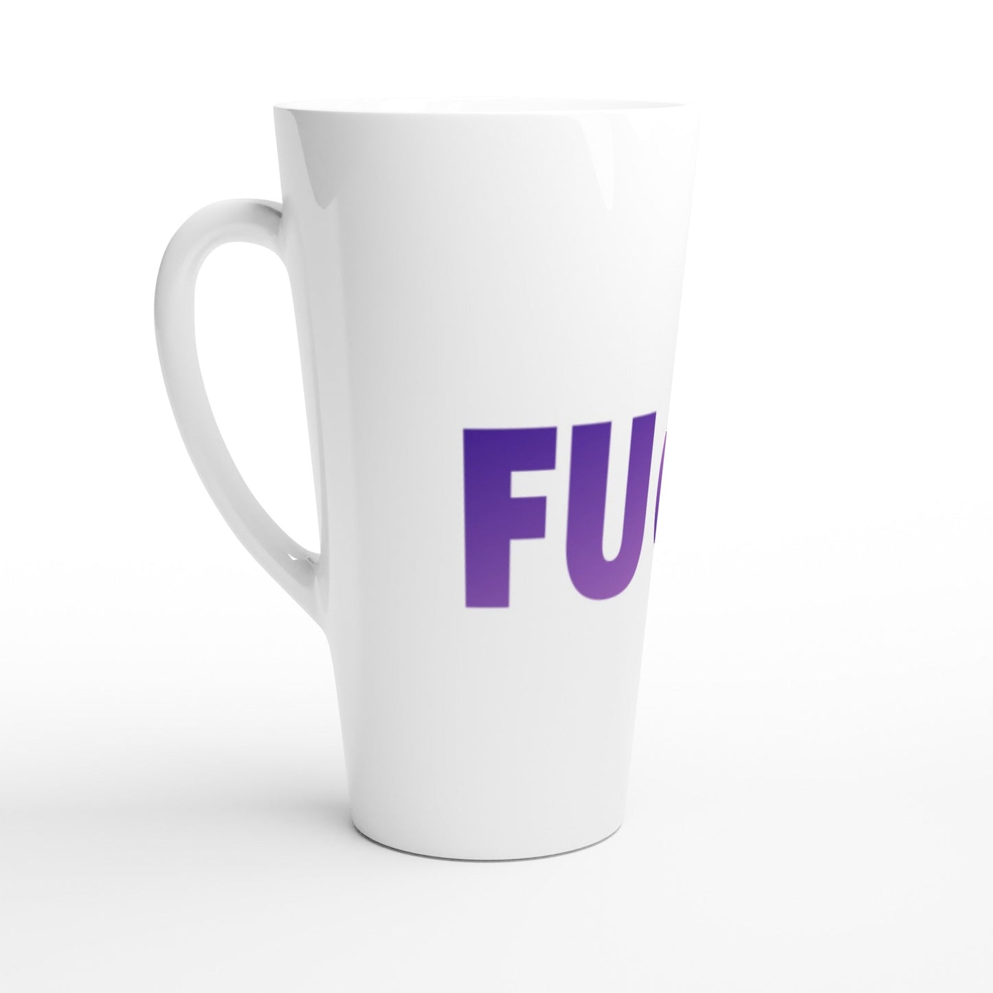 FU Cancer White Latte 17oz Ceramic Mug