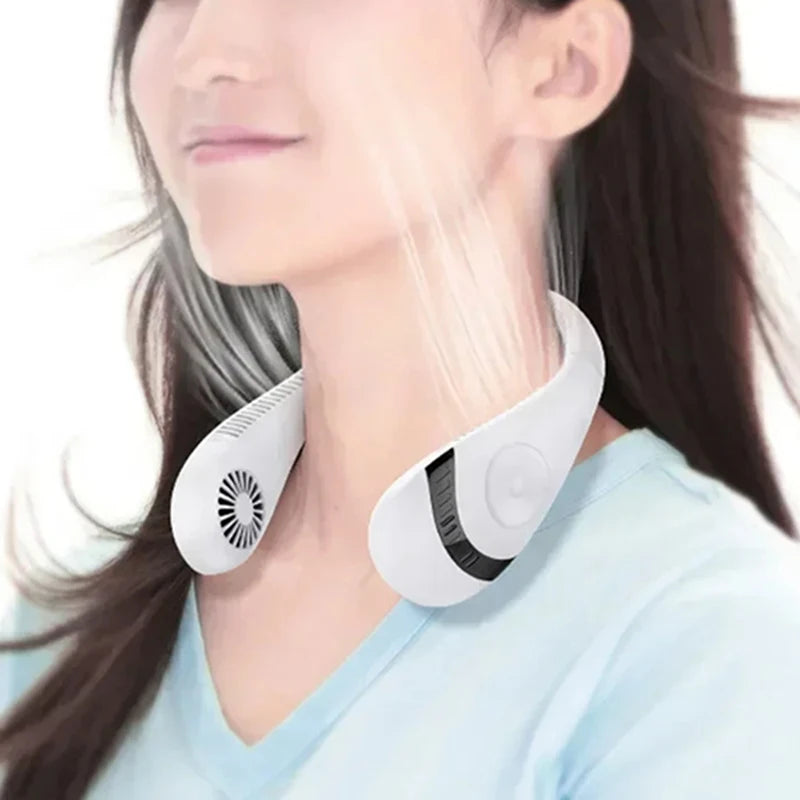 Xiaomi New Portable Hanging Neck Fan Foldable Summer Air Cooling 5000mAh USB Rechargeable Bladeless Mute Neckband Fan for Sport