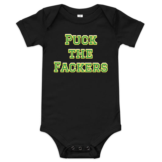 Baby short sleeve one piece Puck the Fackers