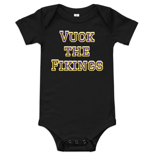 Baby short sleeve one piece Vuck the Fikings