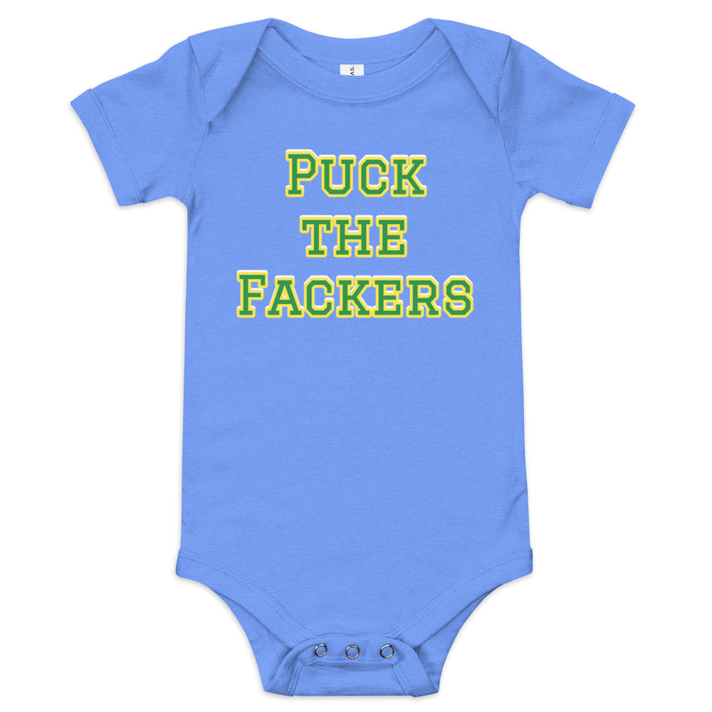 Baby short sleeve one piece Puck the Fackers