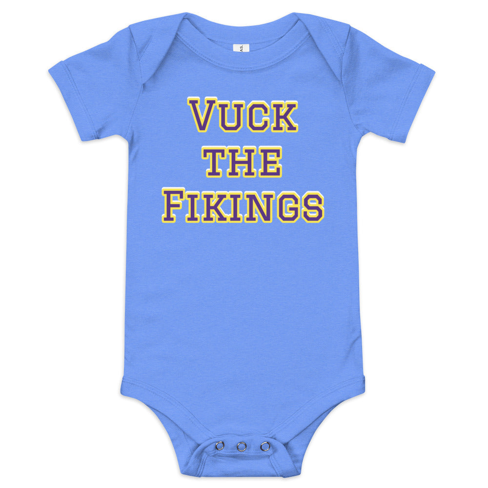 Baby short sleeve one piece Vuck the Fikings