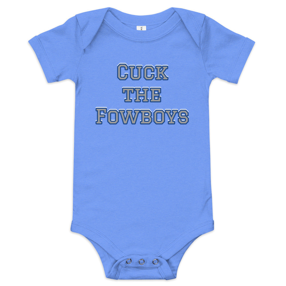 Baby short sleeve one piece Cuck the Fowboys