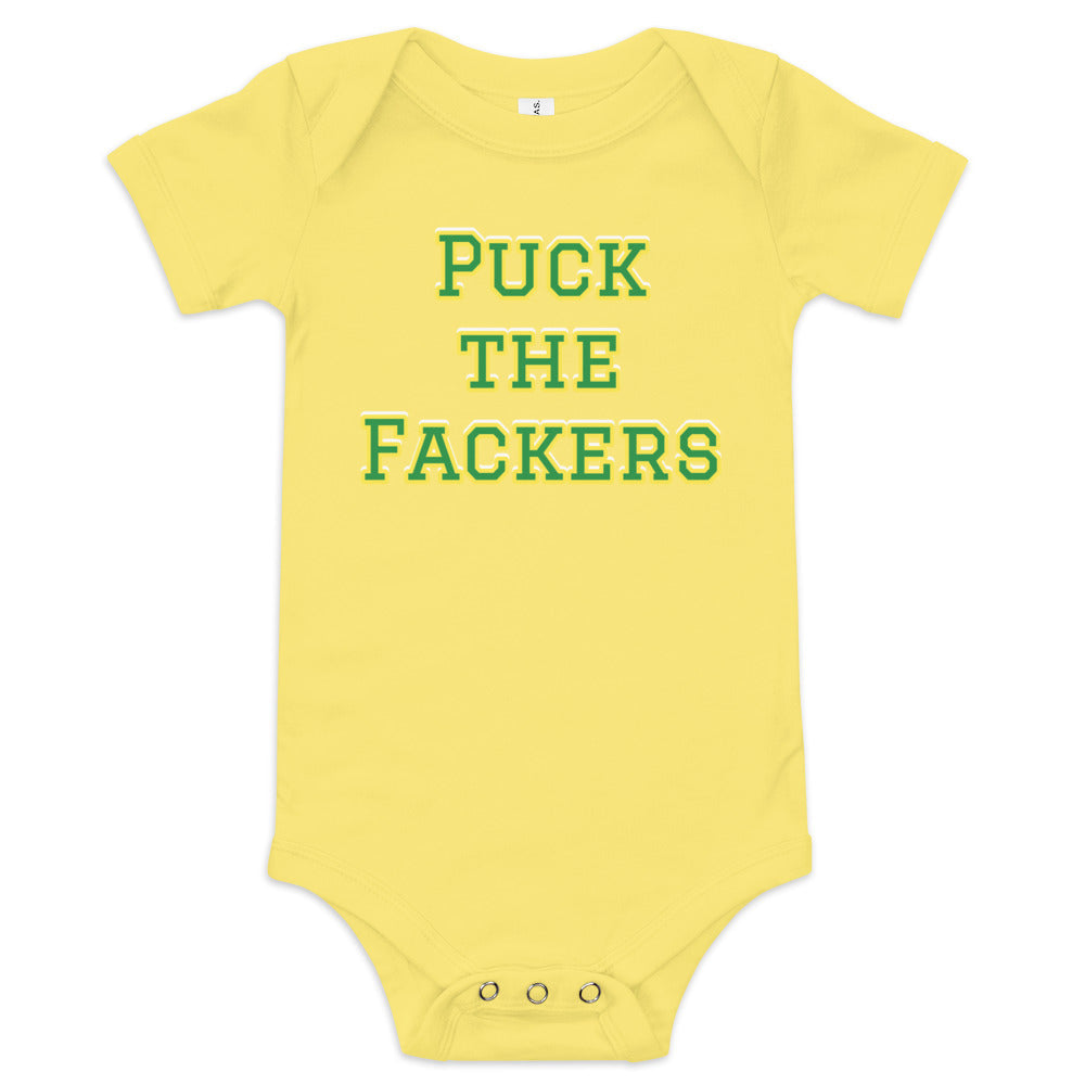 Baby short sleeve one piece Puck the Fackers