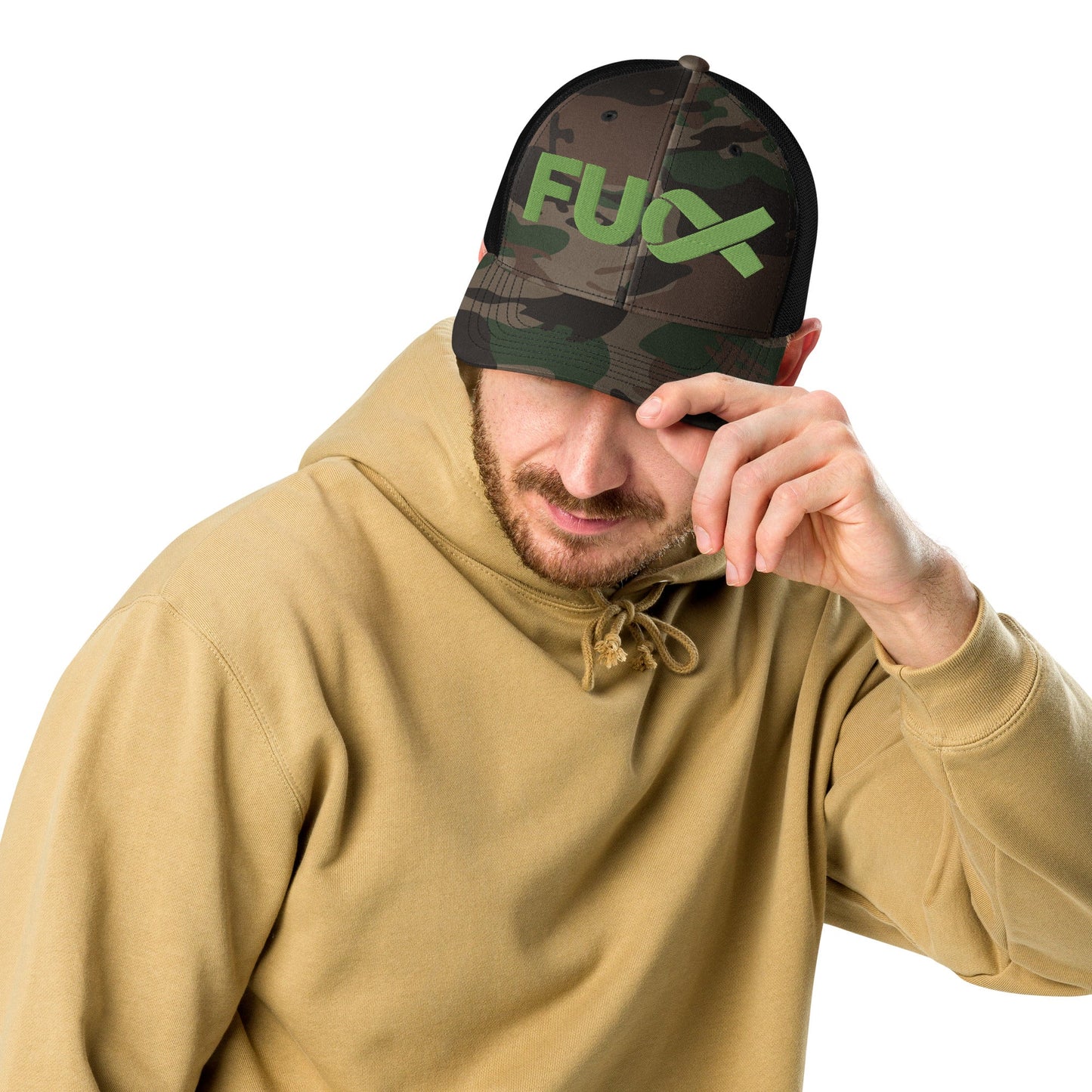 FU Cancer Camouflage trucker hat (Fuck Cancer Baseball Hunters Cap)