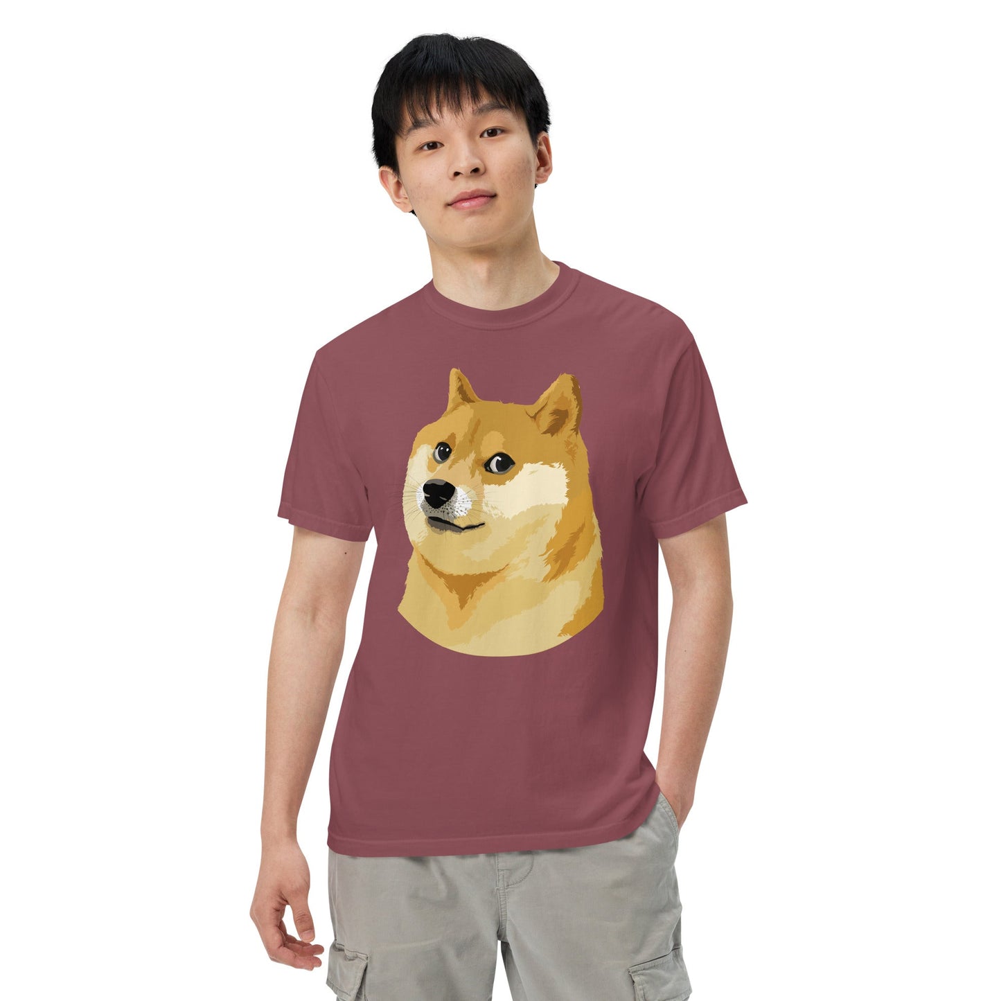 Doge Coin Meme Shiba Inu Dog Unisex heavyweight t-shirt