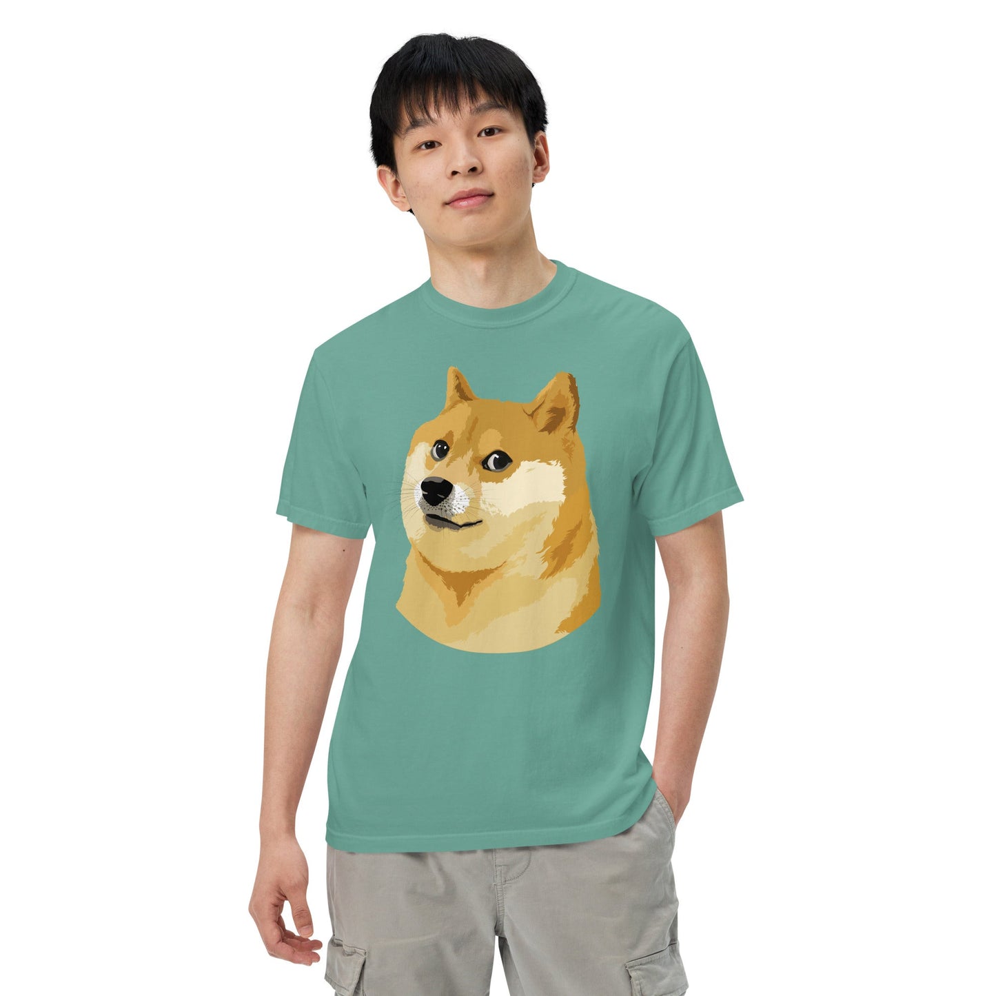 Doge Coin Meme Shiba Inu Dog Unisex heavyweight t-shirt