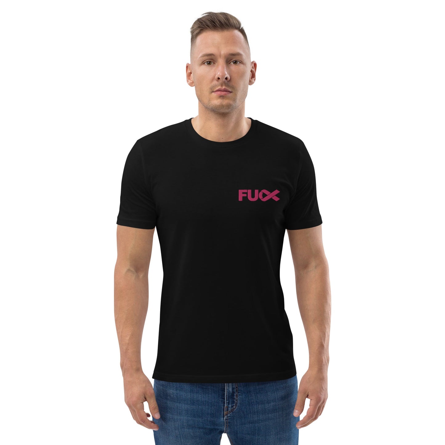 FU Cancer Unisex organic cotton t-shirt Emroidered (Fuck Cancer)