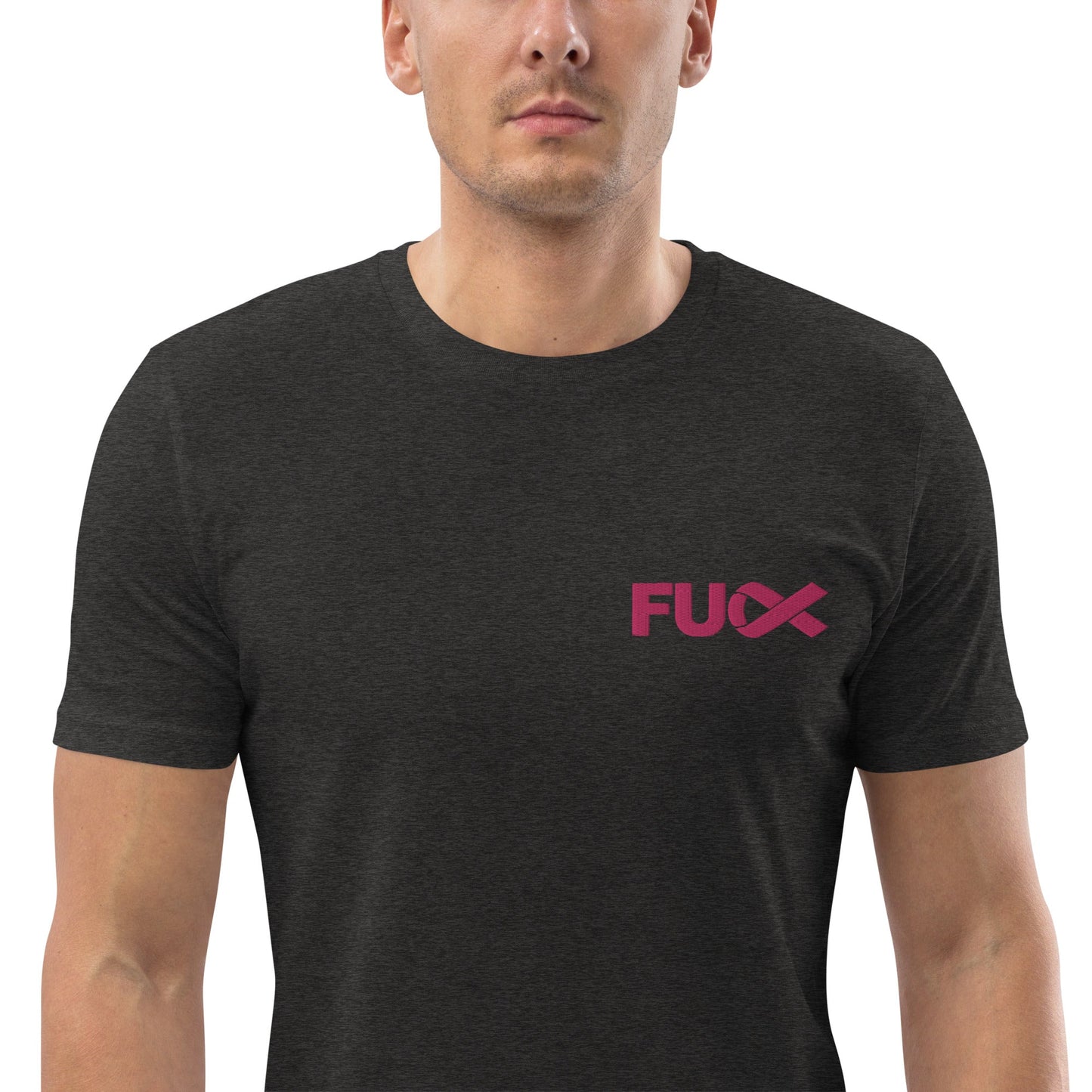 FU Cancer Unisex organic cotton t-shirt Emroidered (Fuck Cancer)