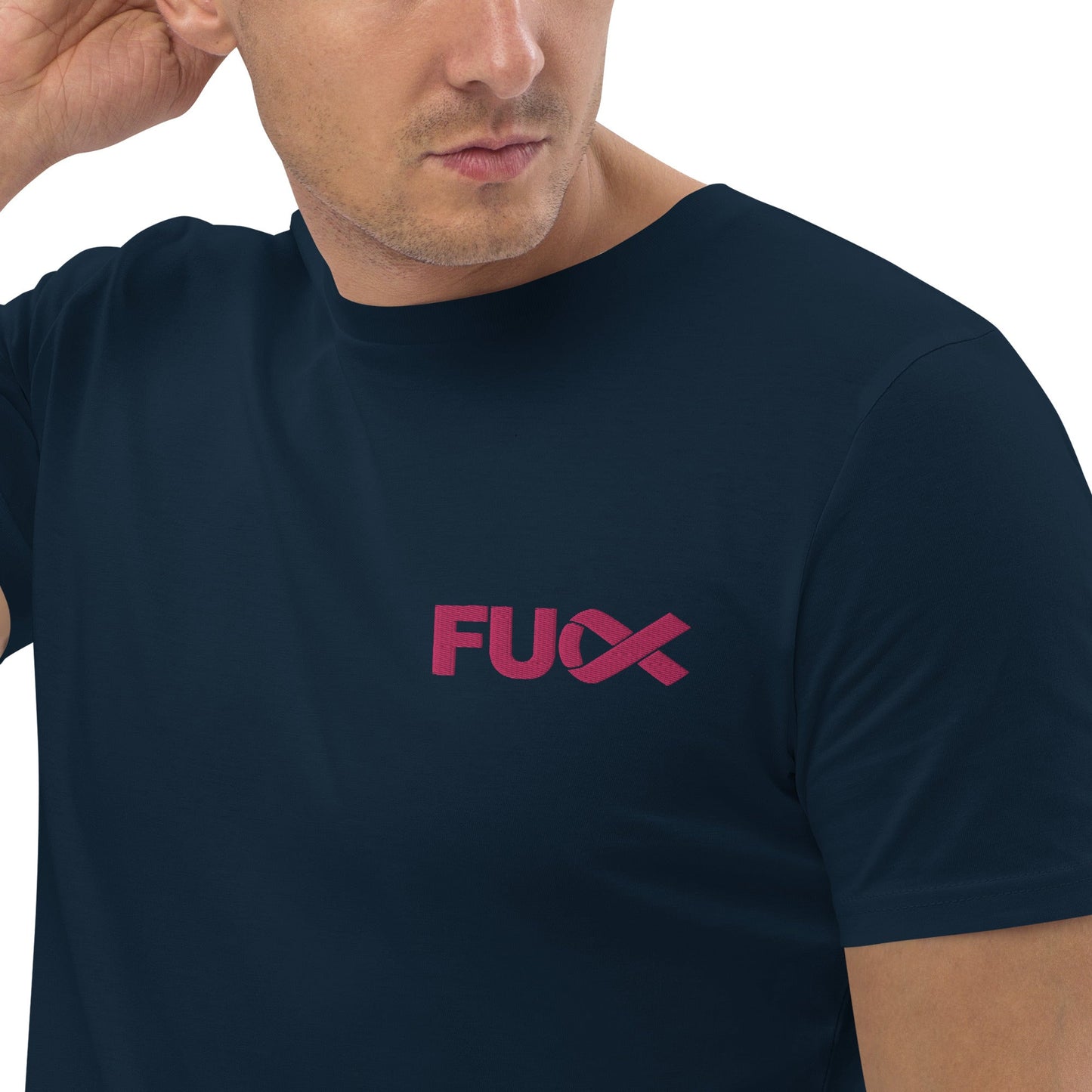 FU Cancer Unisex organic cotton t-shirt Emroidered (Fuck Cancer)