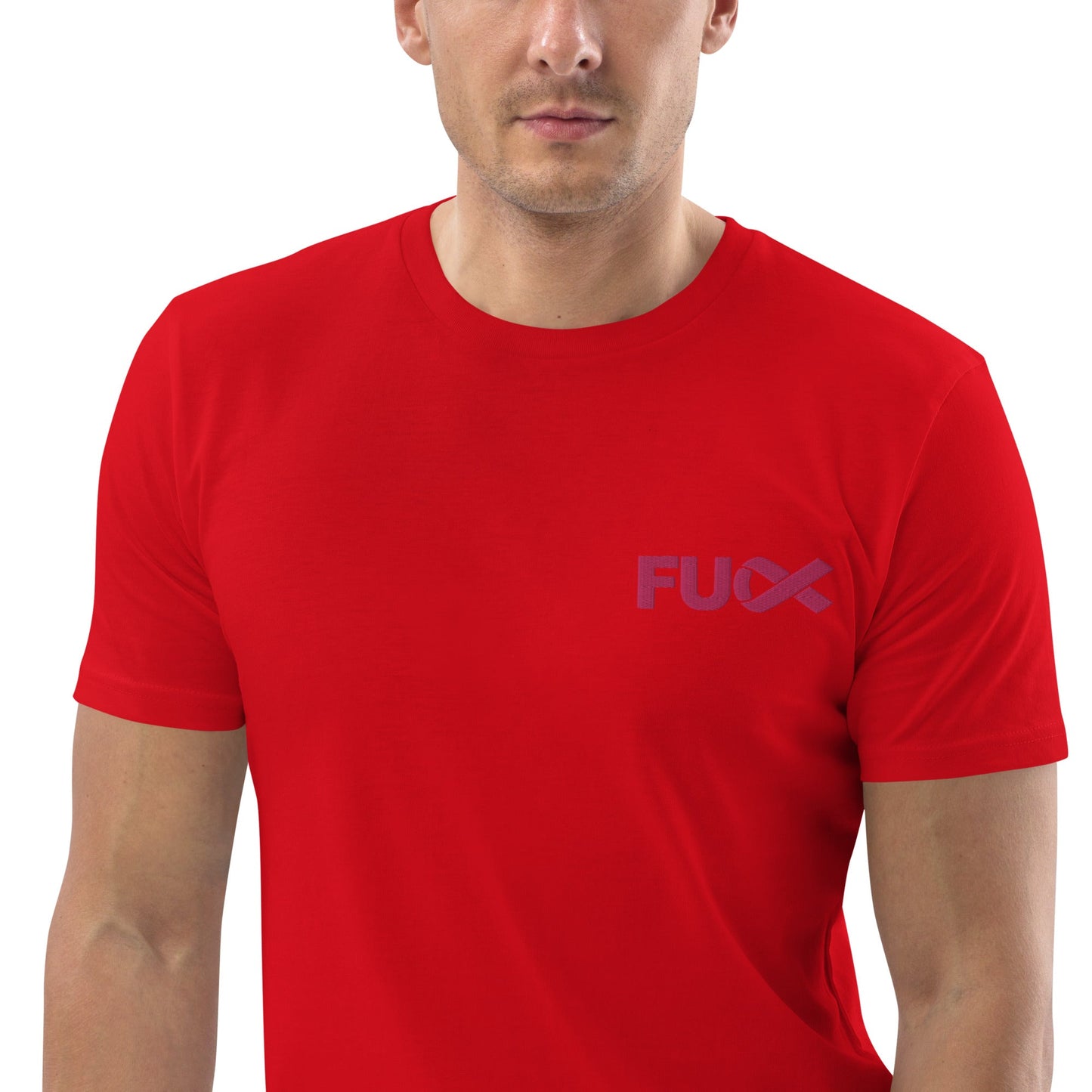 FU Cancer Unisex organic cotton t-shirt Emroidered (Fuck Cancer)