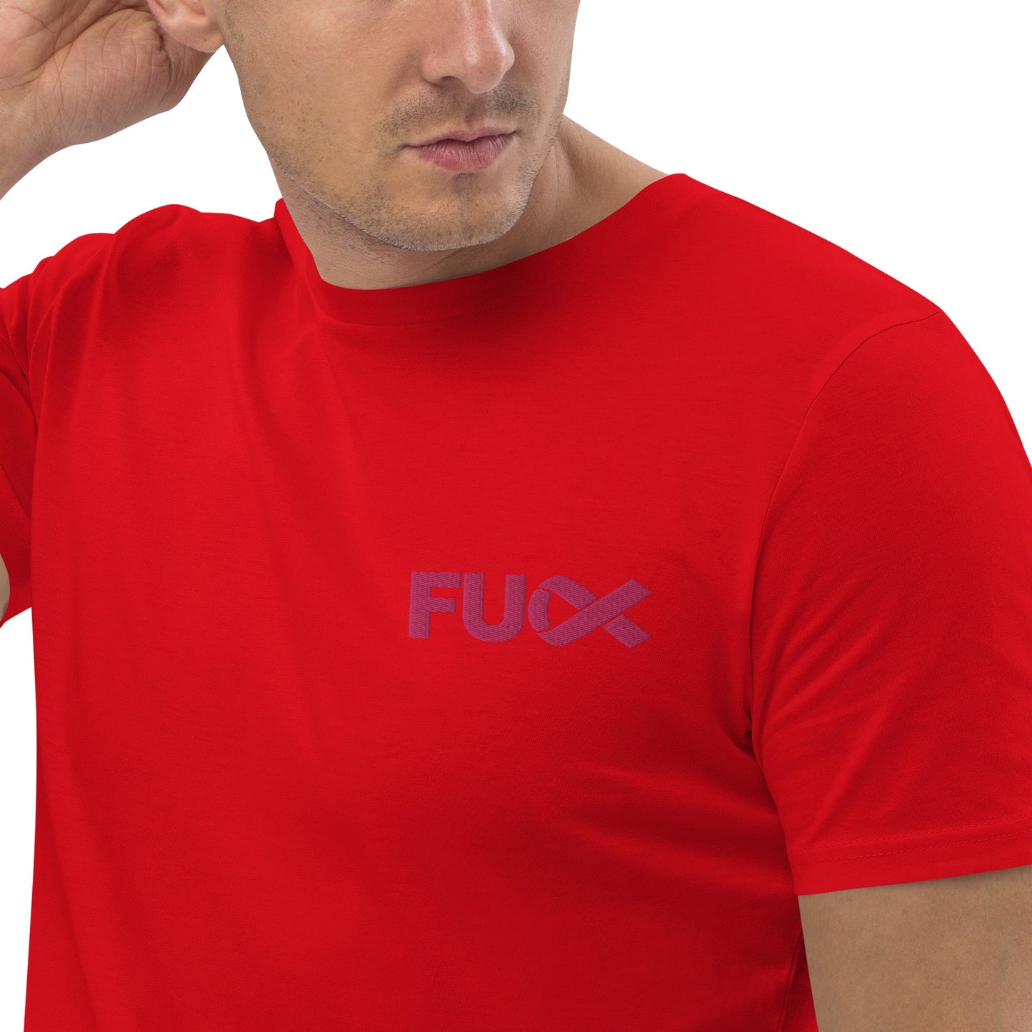 FU Cancer Unisex organic cotton t-shirt Emroidered (Fuck Cancer)