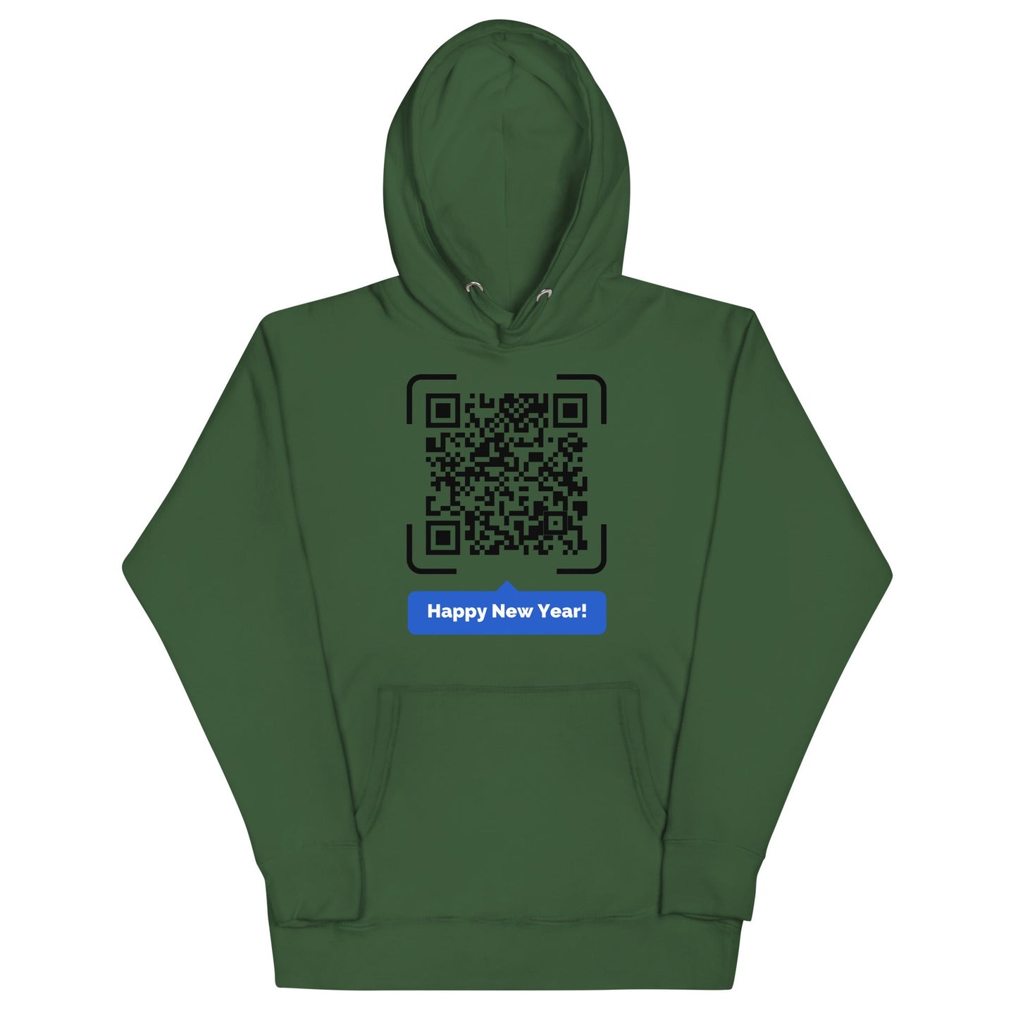 Happy New Year QR Code message Unisex Hoodie