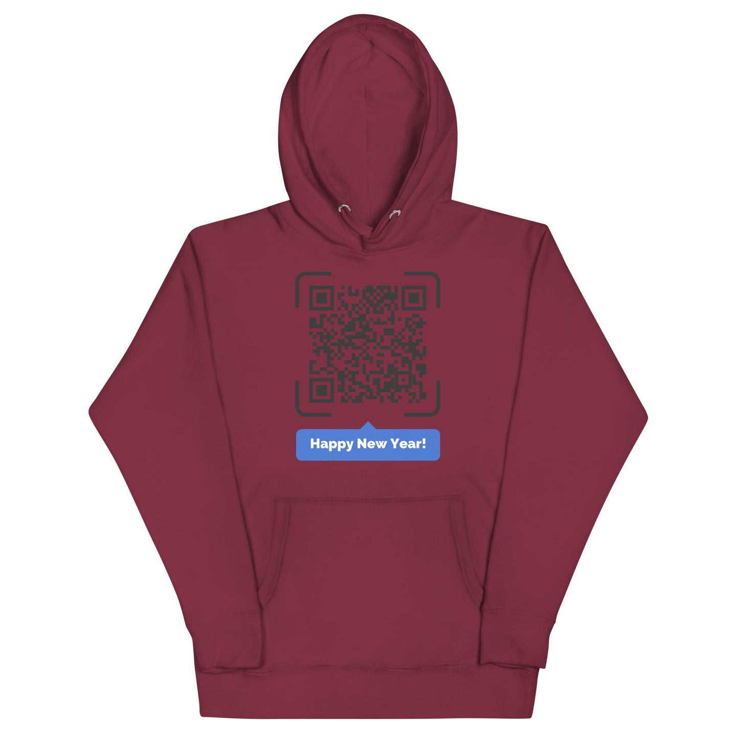 Happy New Year QR Code message Unisex Hoodie