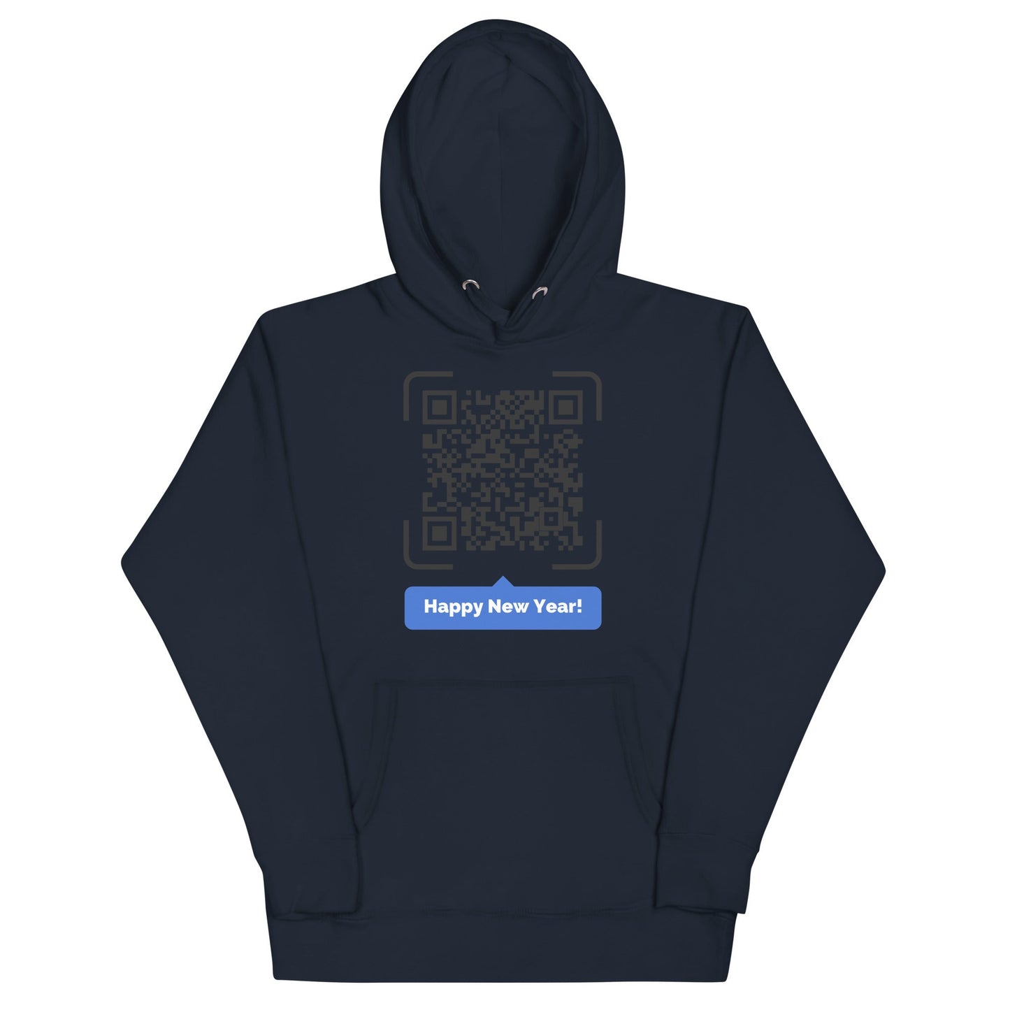 Happy New Year QR Code message Unisex Hoodie