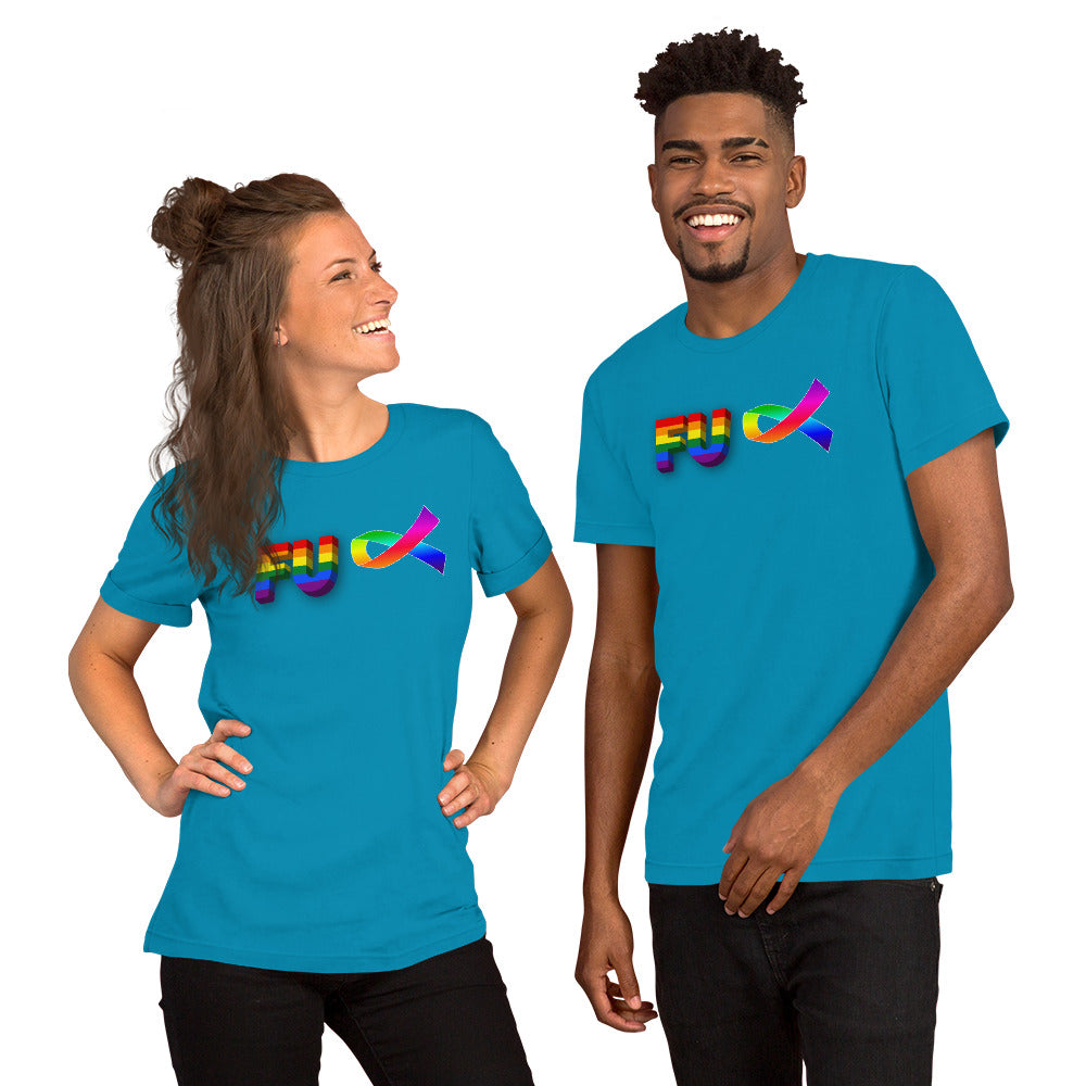 FU Cancer Gay Pride Unisex t-shirt