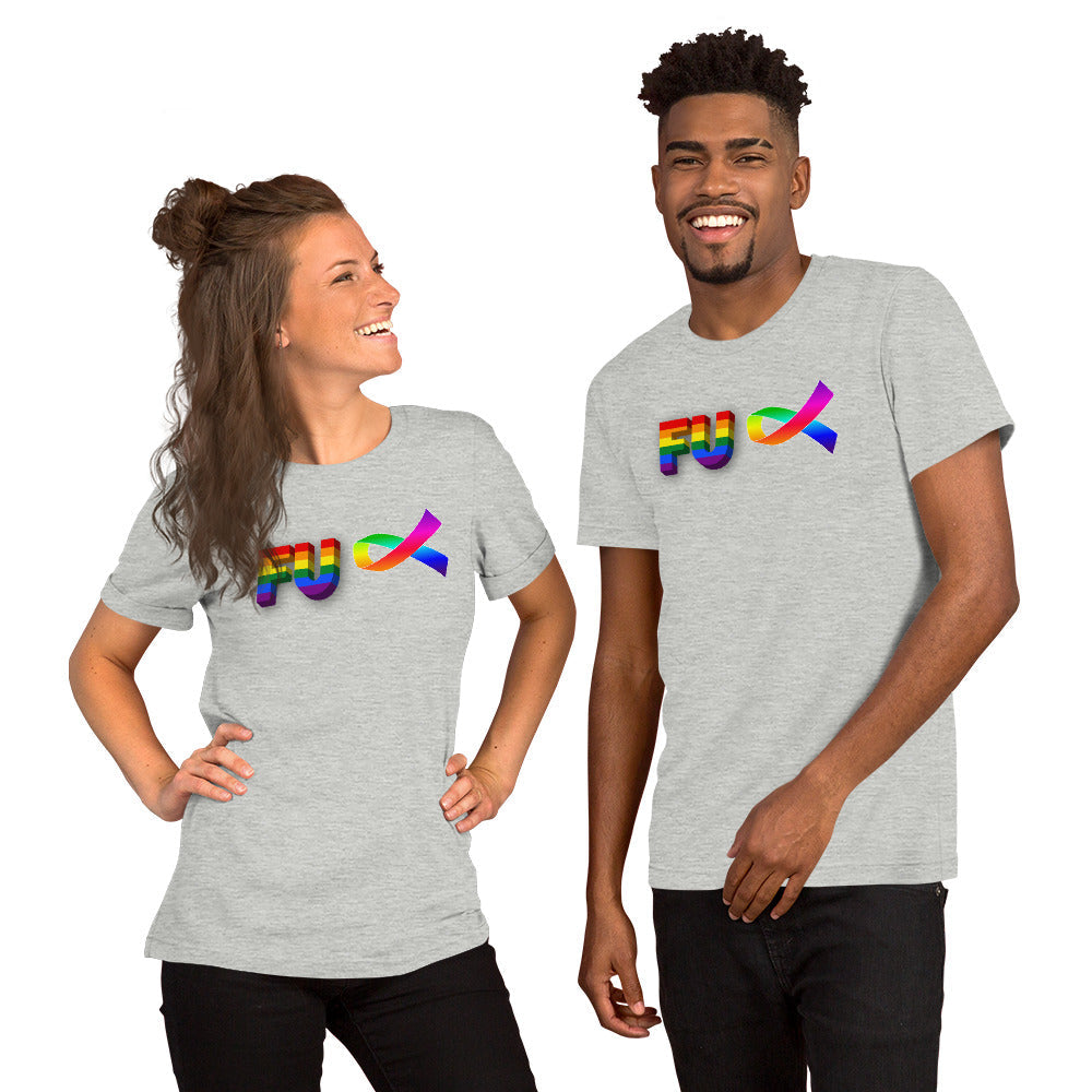 FU Cancer Gay Pride Unisex t-shirt