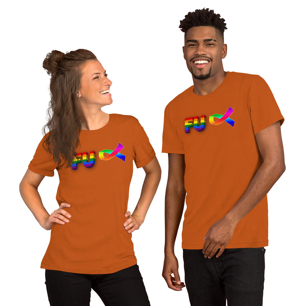 FU Cancer Gay Pride Unisex t-shirt