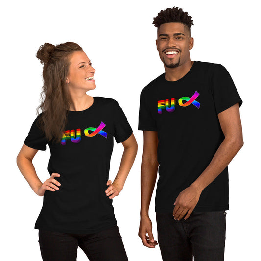 FU Cancer Gay Pride Unisex t-shirt