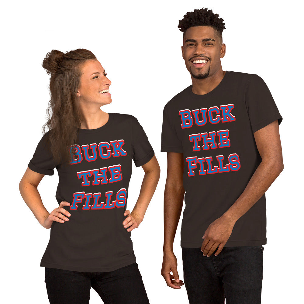 Buck the Fills NFL Meme Shirt (Buffalo Bills Mock Rivalry) Unisex t-shirt