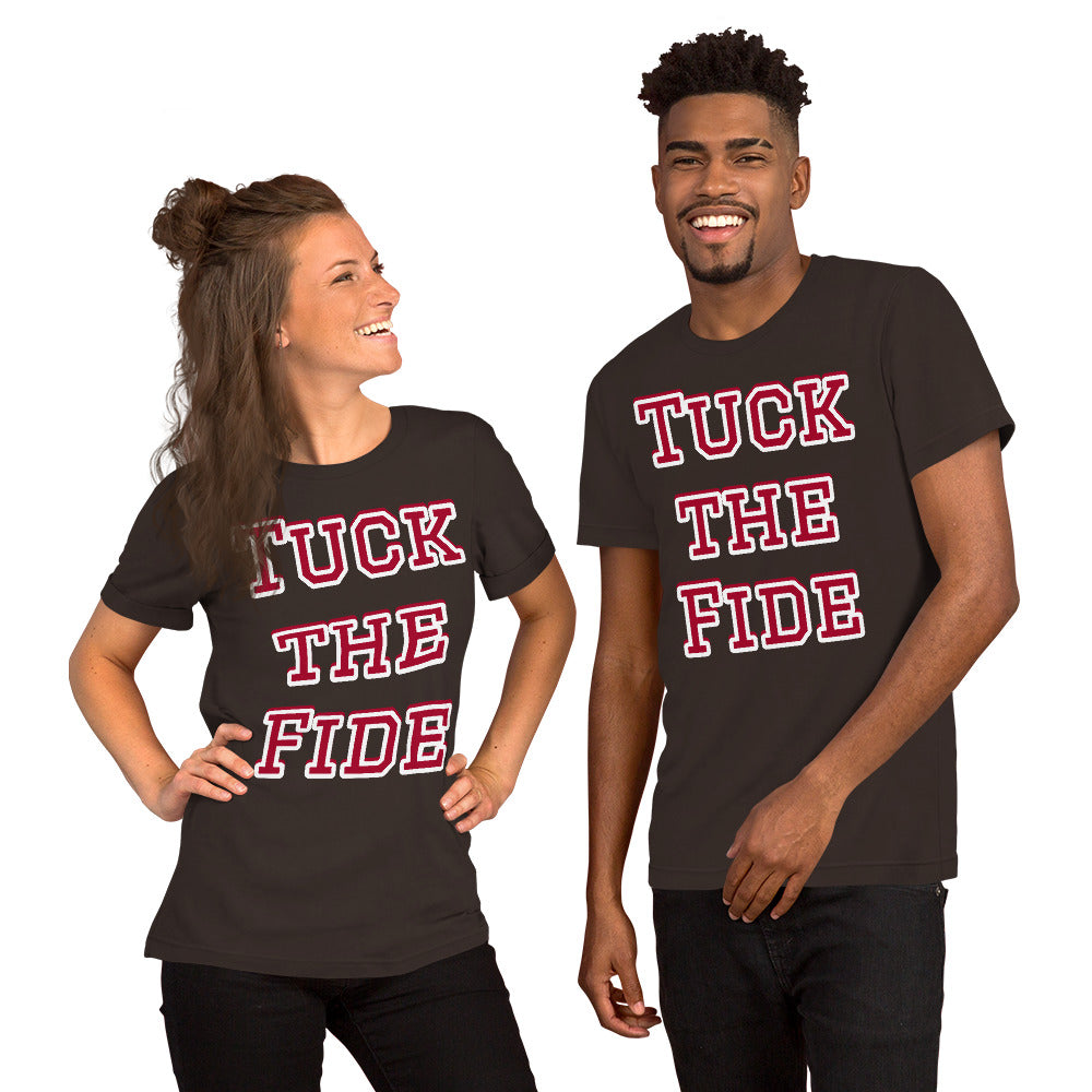 Tuck the Fide College Football Meme Shirt (Alabama Crimson Tide Mock Rivalry) Unisex tee