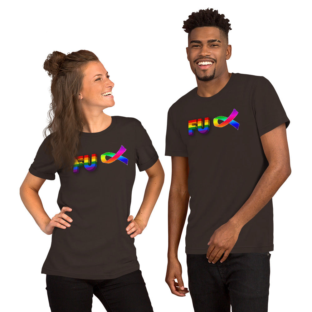 FU Cancer Gay Pride Unisex t-shirt