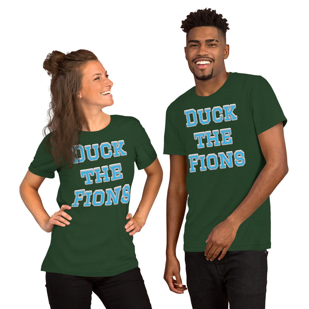 Duck the Fions NFL Meme Shirt (Detroit Lions Mock Rivalry) Unisex t-shirt