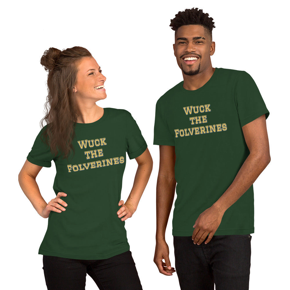 Wuck the Folverines College Football Meme Shirt (Michigan Wolverines Mock Rivalry) Unisex tee