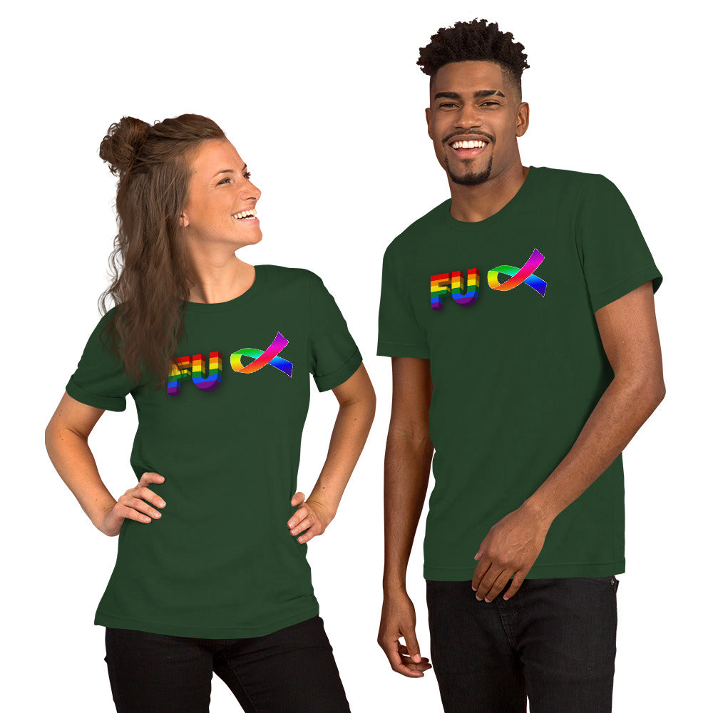 FU Cancer Gay Pride Unisex t-shirt