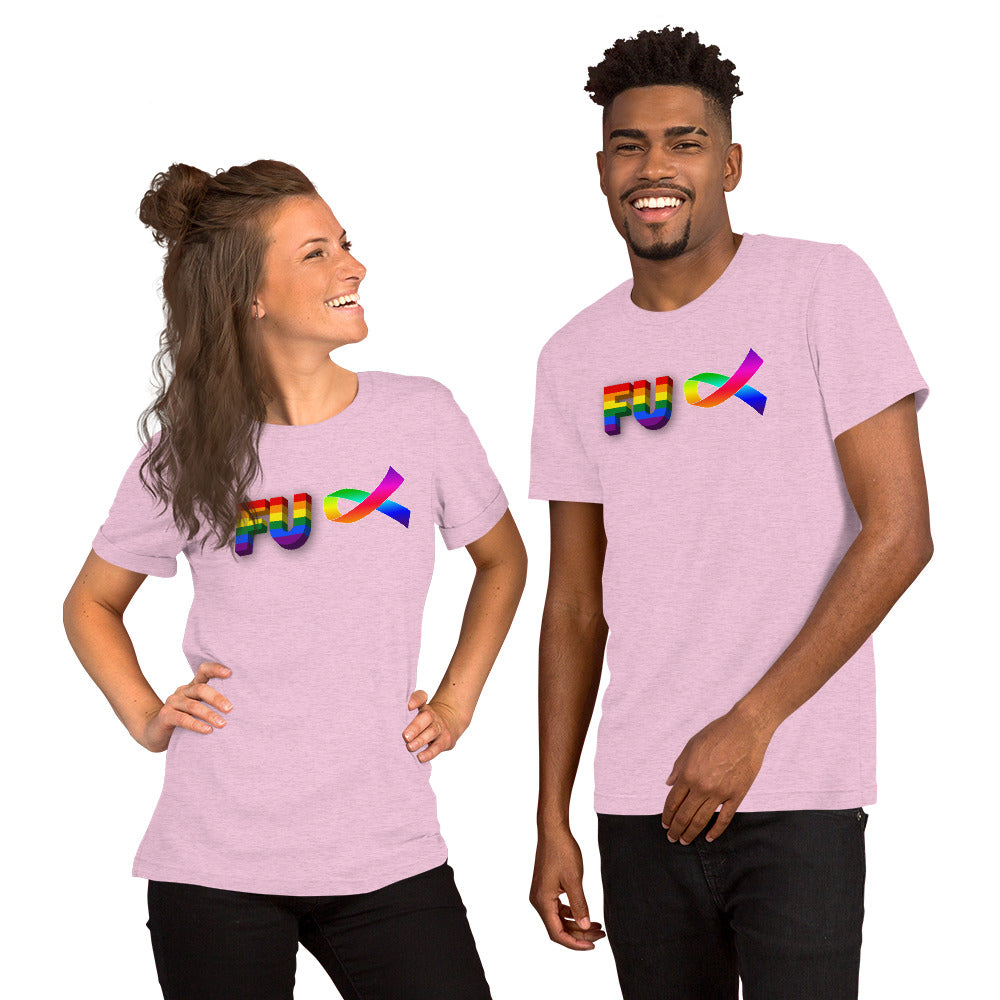 FU Cancer Gay Pride Unisex t-shirt