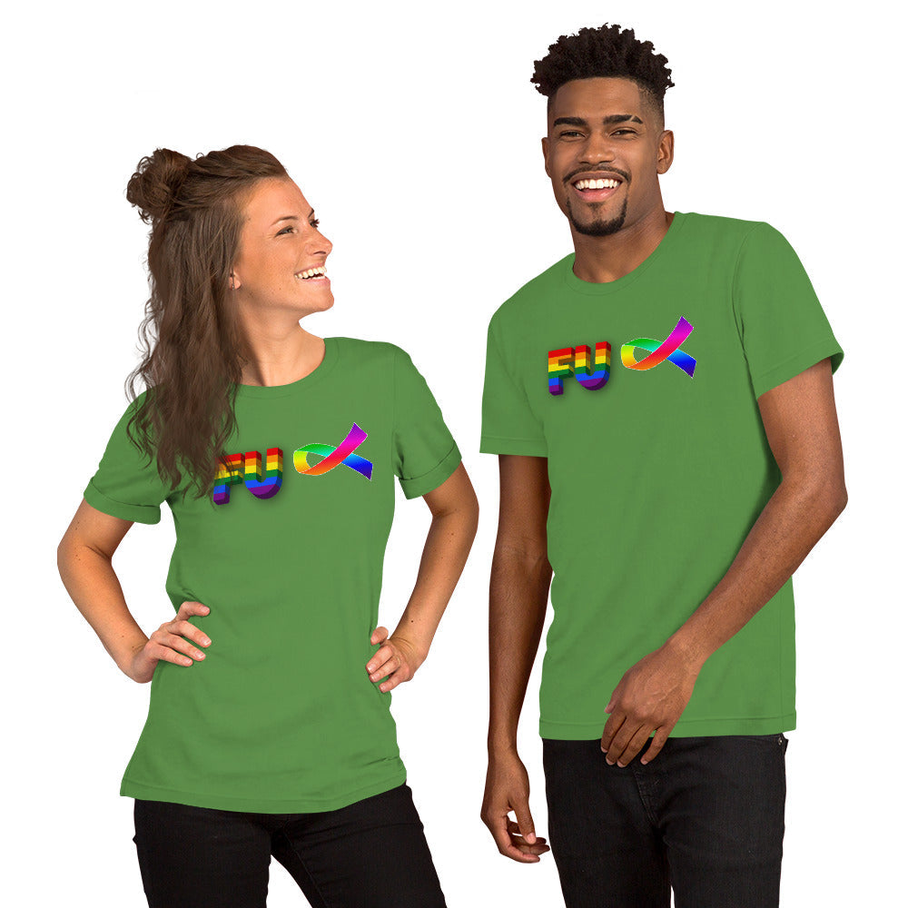 FU Cancer Gay Pride Unisex t-shirt