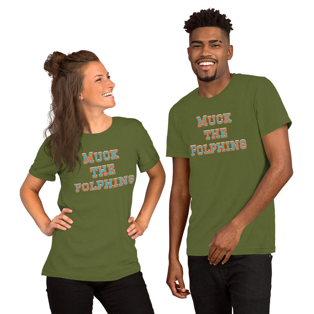 Muck the Folphins NFL Meme Shirt (Miami Dolphins Mock Rivalry) Unisex t-shirt