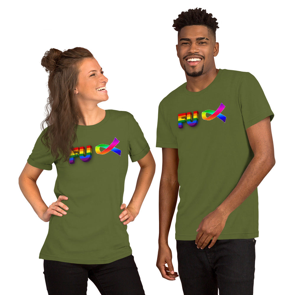 FU Cancer Gay Pride Unisex t-shirt