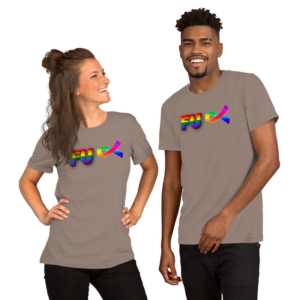 FU Cancer Gay Pride Unisex t-shirt