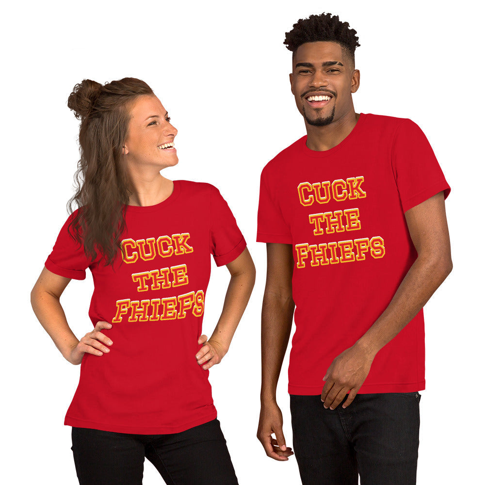 Cuck the Fhiefs Unisex t-shirt (Kansas City Chiefs Mock NFL Meme Shirt)