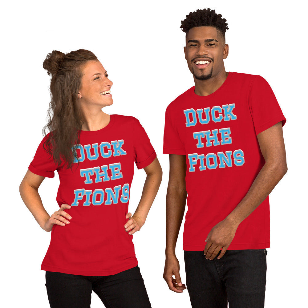 Duck the Fions NFL Meme Shirt (Detroit Lions Mock Rivalry) Unisex t-shirt