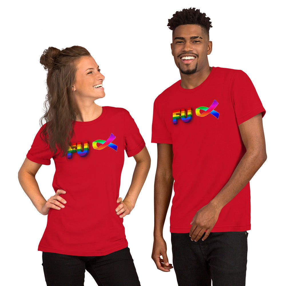 FU Cancer Gay Pride Unisex t-shirt