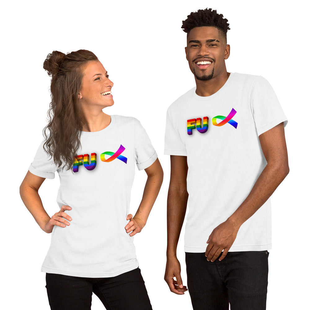 FU Cancer Gay Pride Unisex t-shirt