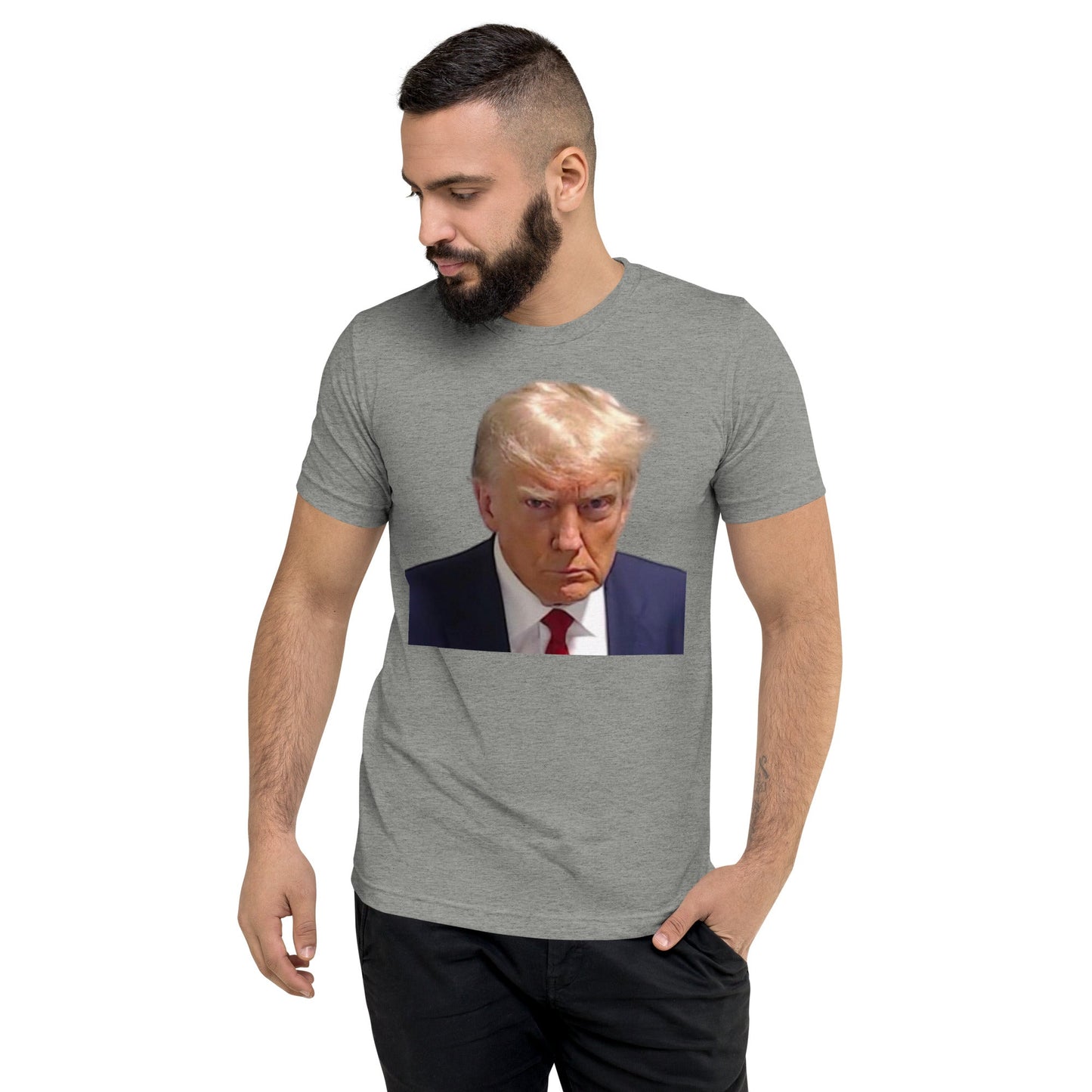 High Quality Donald Trump Mugshot Meme Short sleeve t-shirt