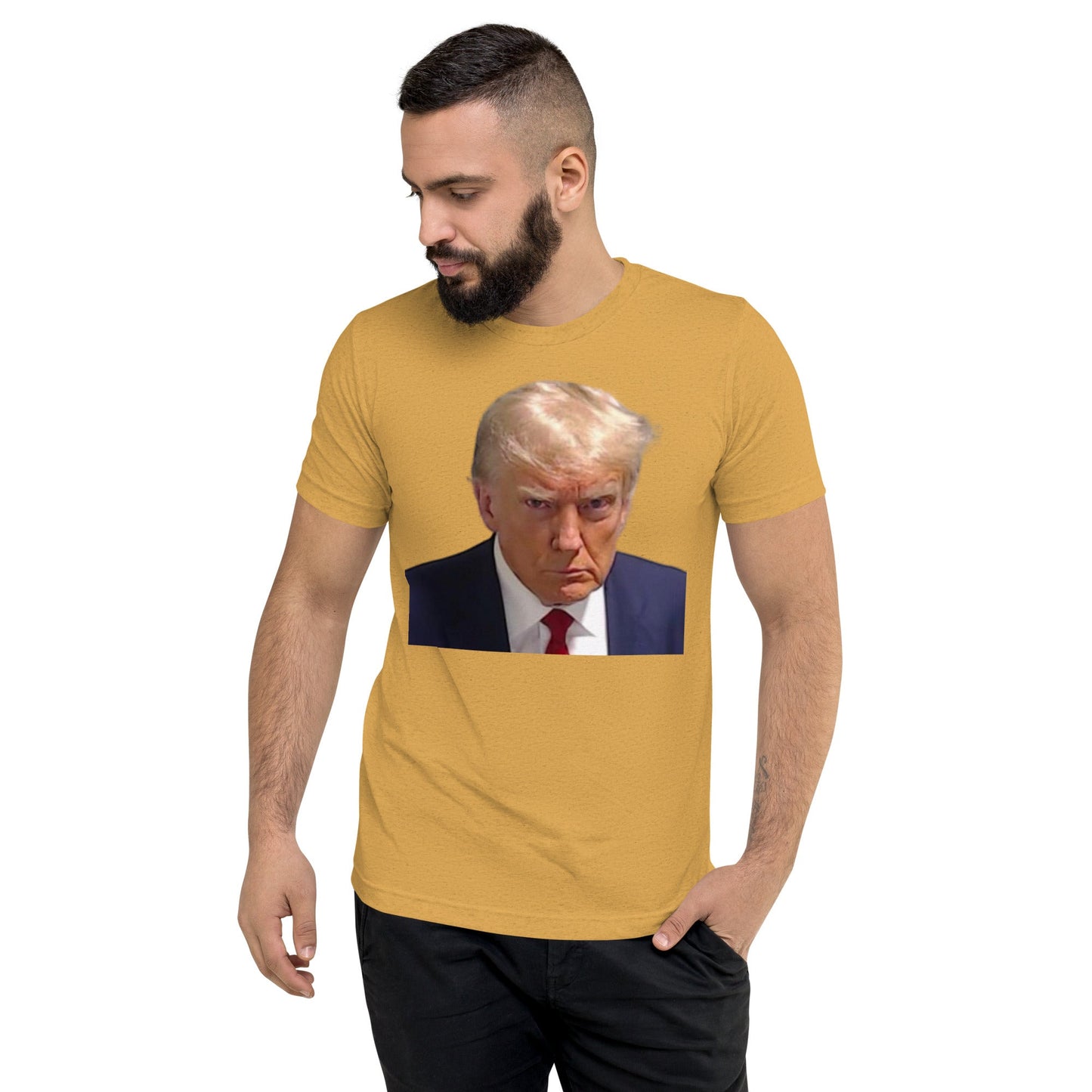 High Quality Donald Trump Mugshot Meme Short sleeve t-shirt