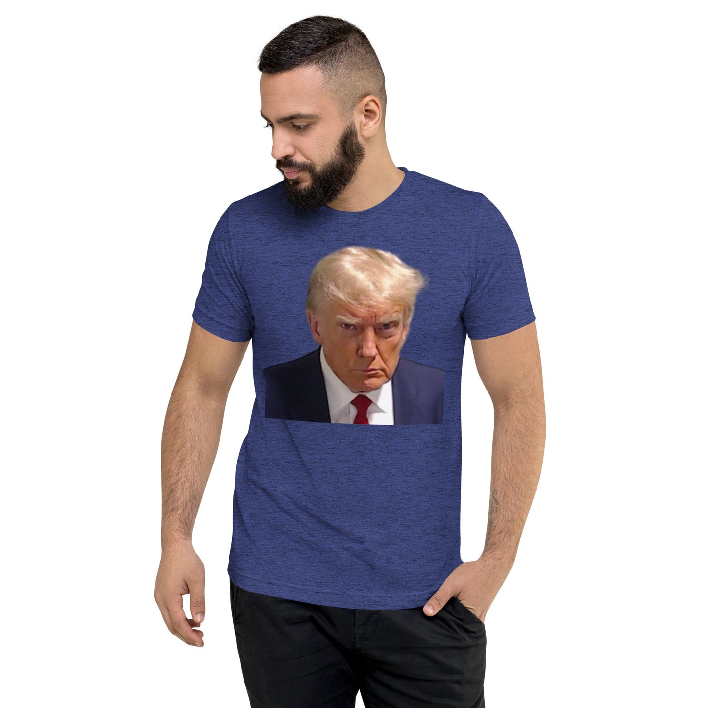 High Quality Donald Trump Mugshot Meme Short sleeve t-shirt