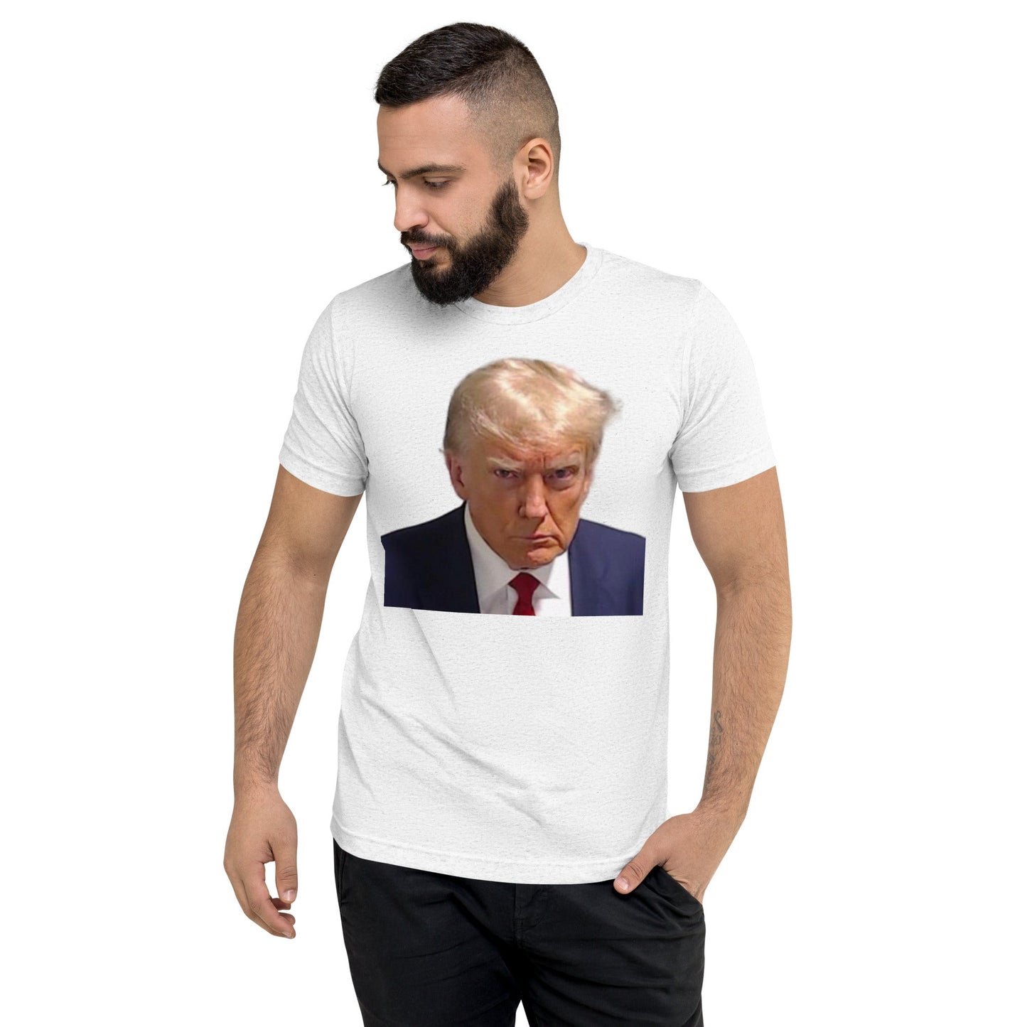 High Quality Donald Trump Mugshot Meme Short sleeve t-shirt