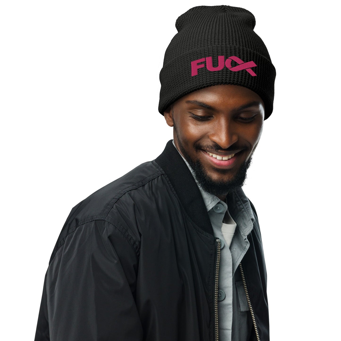 FU Cancer Waffle beanie (Fuck Cancer Winter Hat)