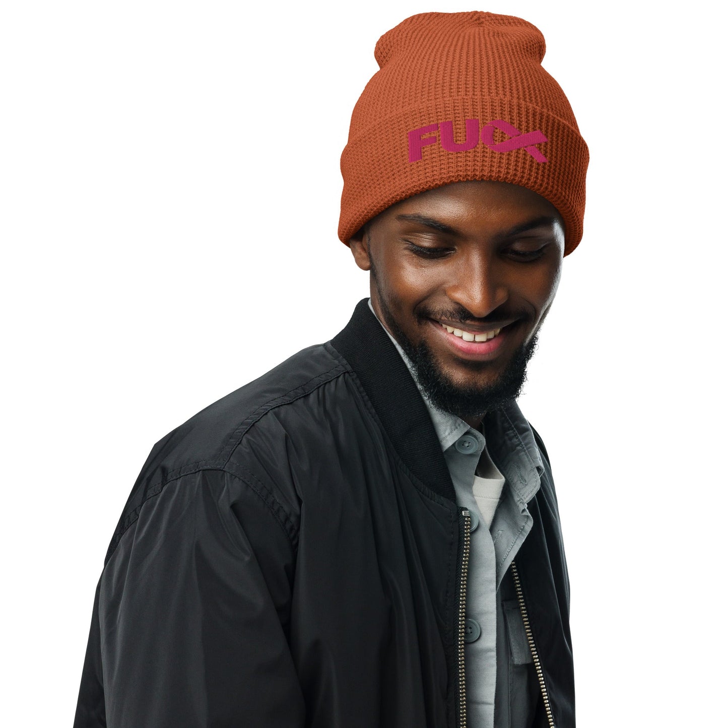 FU Cancer Waffle beanie (Fuck Cancer Winter Hat)